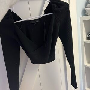 black crossover top
